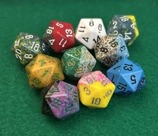 Chessex dice lot - D20 Twenty-sided Dice