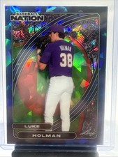 2026 Leaf Baseball Nation Luke Holman #128 Blue Crystals /35