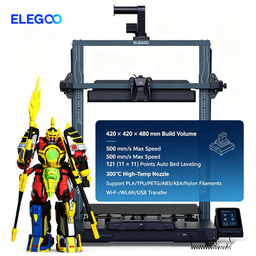 ELEGOO Neptune 4 Max FDM 500mm/s Max Speed 121 (11×11) Points Auto Bed Leveling
