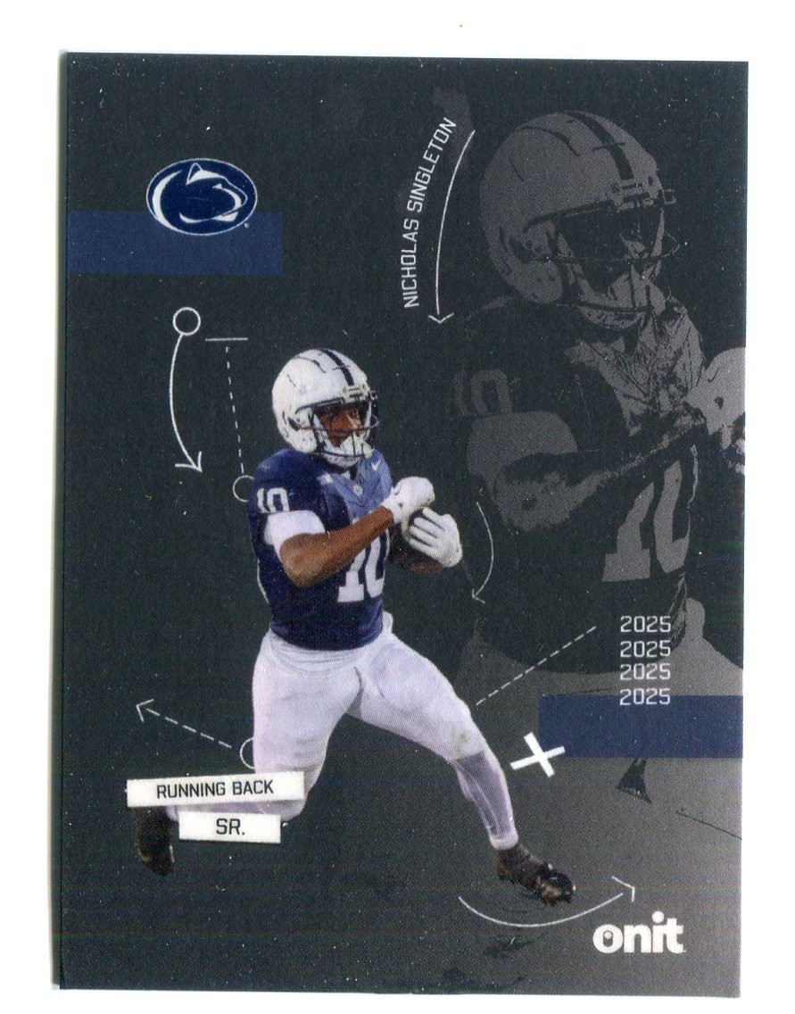 NICHOLAS NICK SINGLETON 2025 Onit Silhoutte EMBOSSED #SIL-10 PSU Nittany Lions
