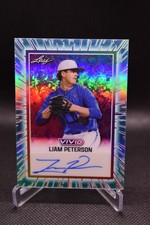 Liam Peterson Auto /10 2025 Leaf Vivid Blue Prismatic Florida Gators #BA-LP1
