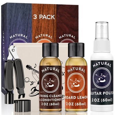 Deviser Guitar Cleaning,All IN ONE Kit,fretboard Lemon oil,Polish,Guitar Stri...