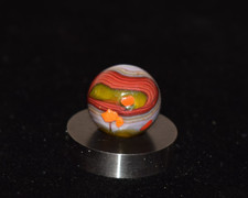 JABO/DAS Wildfire Infused Glass OXBLOOD Toy Marble Size .703 45/64" 18mm Mint