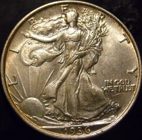 1936-P Walking Liberty Half Dollar Choice Original AU/BU