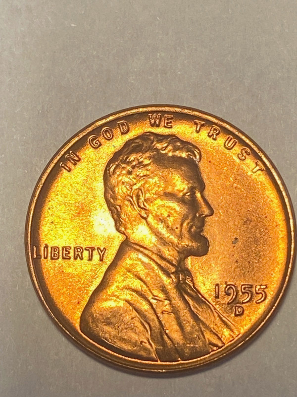 1955 D Lincoln Wheat Cent Uncirculated Red Gem