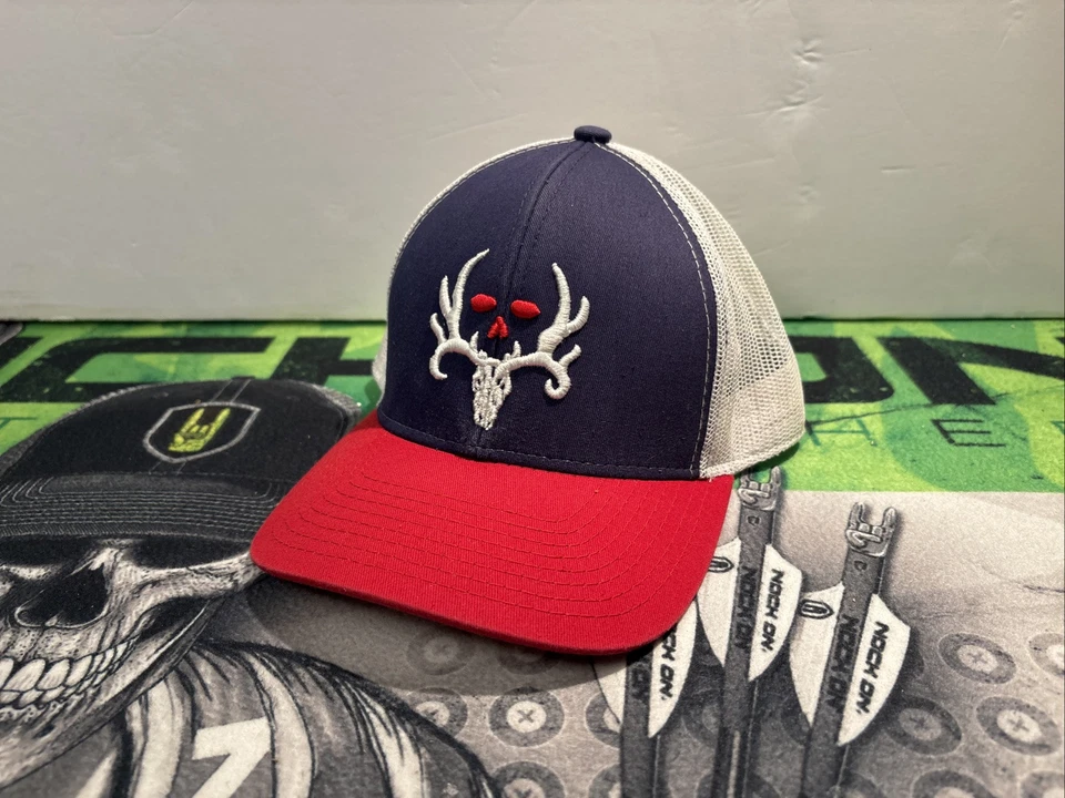 Sombrero Coleccionista Hueso Rojo Blanco y Azul Snapback Ajustable Exterior Foto 2 de 4