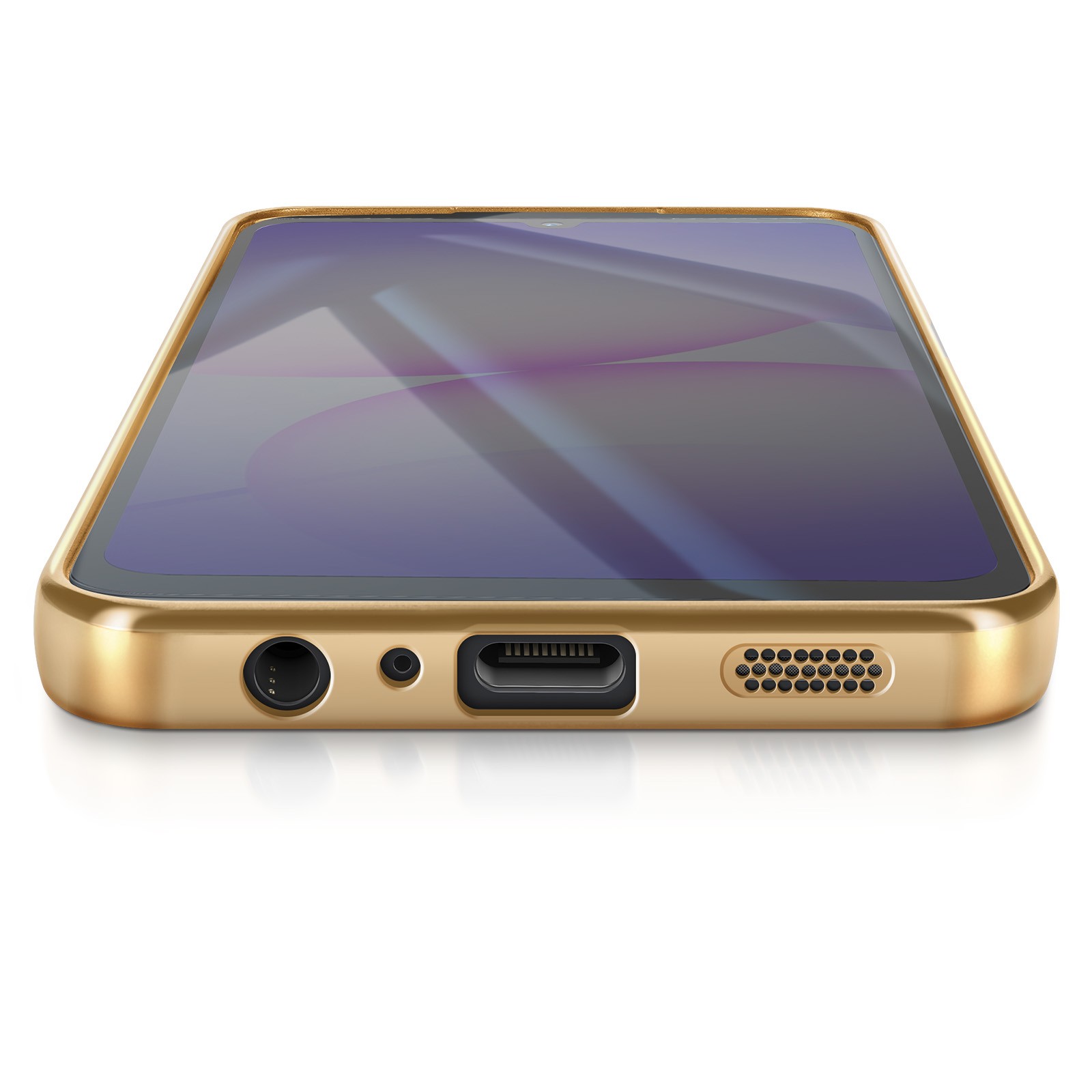 Coque transparente Galaxy A07 bordure dorée pour look chic urbain - 4