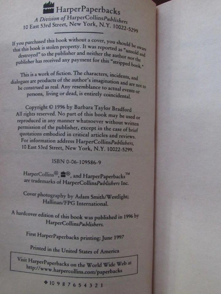 Lot of 4 Barbara Taylor Bradford Books- 1990-1996 Foto 4 de 4