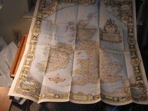 THE BRITISH ISLES ENGLAND SCOTLAND IRELAND & WALES MAP 1949 National Geographic