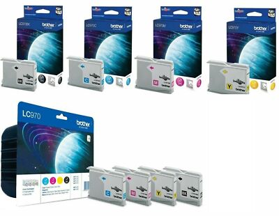Original Brother Tintenpatronen, LC970BK, LC970C, LC970M, LC970Y, LC970VALBP KONVOLUT