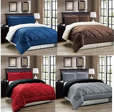 Down Alternative Reversible Comforter Set Twin, Full Queen or King Size