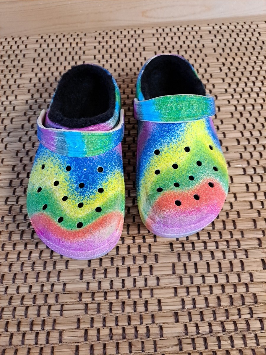 Pastel Arcoiris Arcoiris Zapateria Crocs Tie Dye Marbled Rainbow