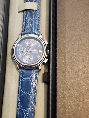 BNIB MENS KING QUARTZ CHRONOGRAPH WATCH WITH DATE