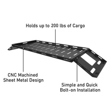 Steel Interior Cargo Rack Shelf Black fit 07-24 Jeep Wrangler JK JL 4-Dr Hardtop