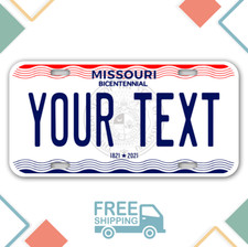 PERSONALIZED Missouri license plate. Any text...