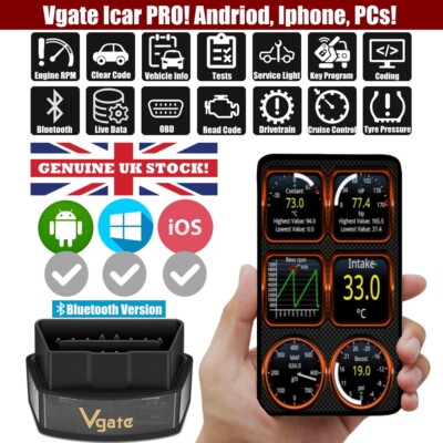 G14 Vgate Icar Pro elm327 OBD2 Auto Diagnose Bluetooth Android/IOS/WindowsPC