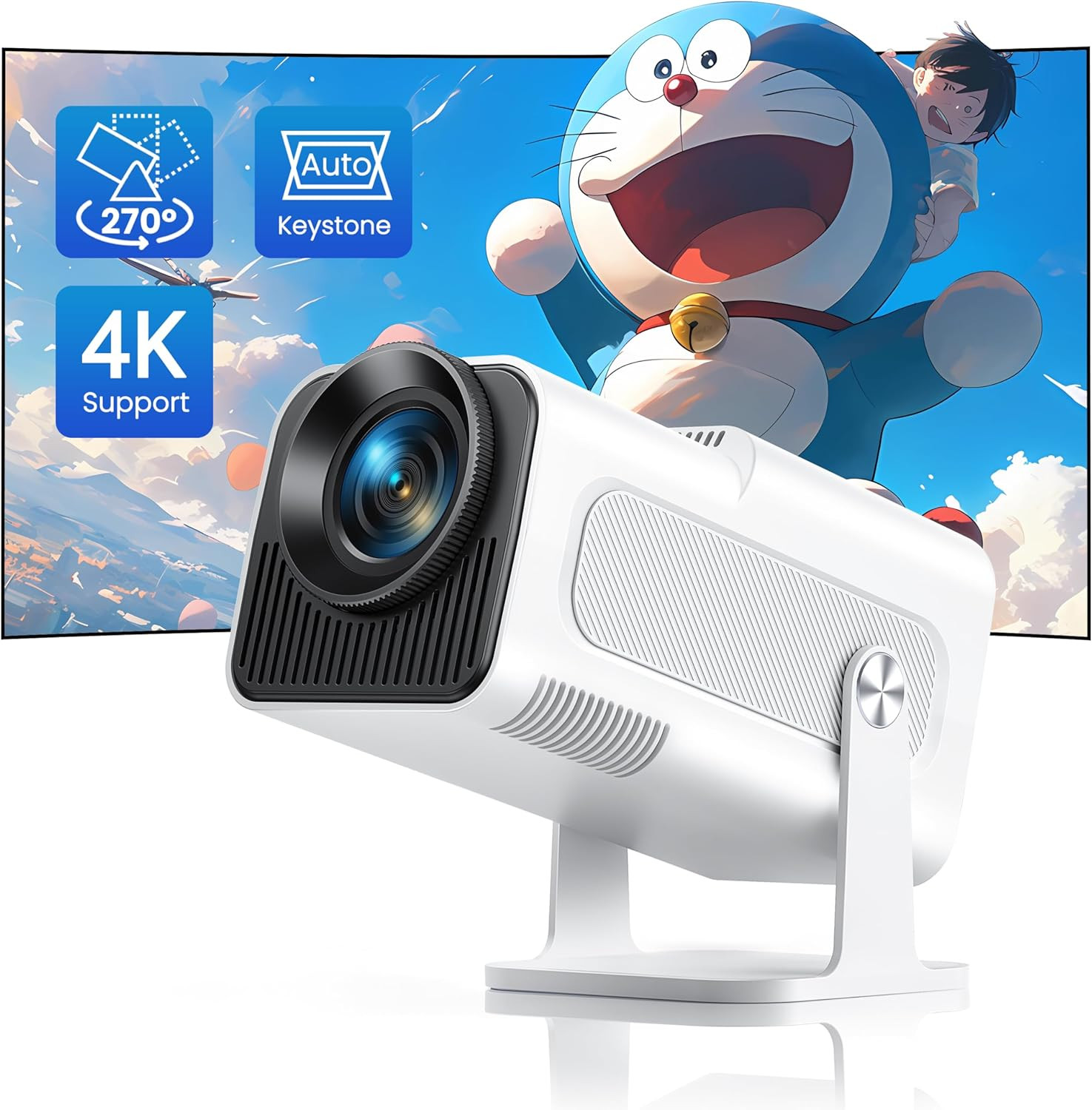 Vidéoprojecteur 4K supporté TOPTRO 20000 lumens pour obtenir une grande image sans reflets
