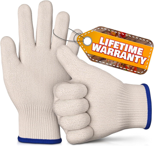 Heat Resistant Gloves for Grilling & Baking - Comfortable Aramid Oven Gloves wit