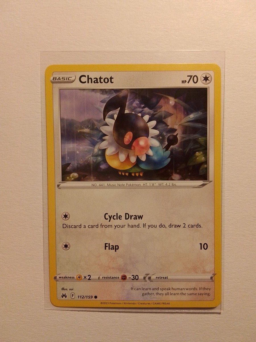 chatot pokemon card 181/162 Common Card Type Chatot - Cyru