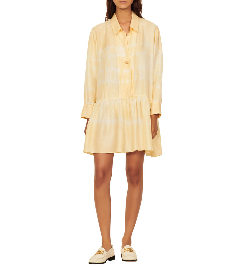 sandro Tie Dye Long Sleeve Silk Dress Yellow Size 36 9836 | eBay sandro Tie Dye Long Sleeve Silk Dress Yellow Size 36 9836 | eBay