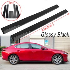 86.6 Side Skirt Extension Splitter Rocker Panel For Mazda 3 Sedan Hatchback