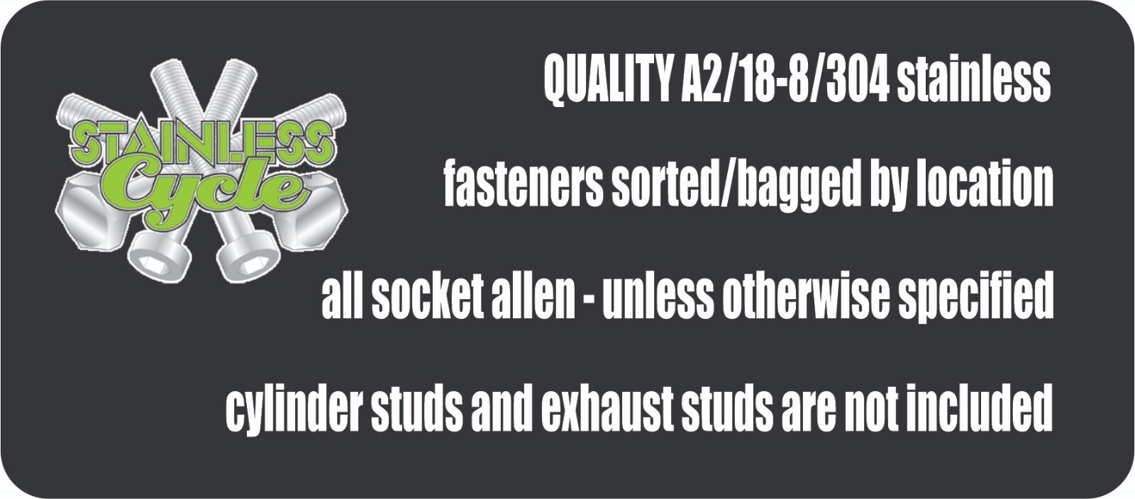 Kawasaki KE125 KS125 KD125 1974-83 Polished Stainless Engine Bolt Screw  Kit Set