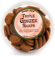 Trader Joe's Triple Ginger Snaps Cookies 14 Ounce Pack Xlarge Size