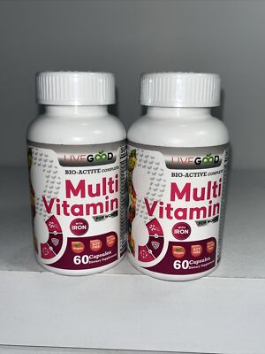 2 Bio Active Multi Vitamin For Women, Sealed 60 Caps Each