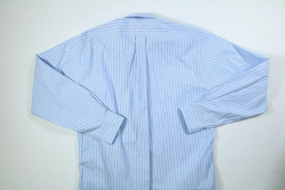 Camisa Para Hombres Dockers Azul Rayas Manga Larga Abotonada Mediana 15-15.5/34-35 ¡NUEVA! Foto 2 de 4