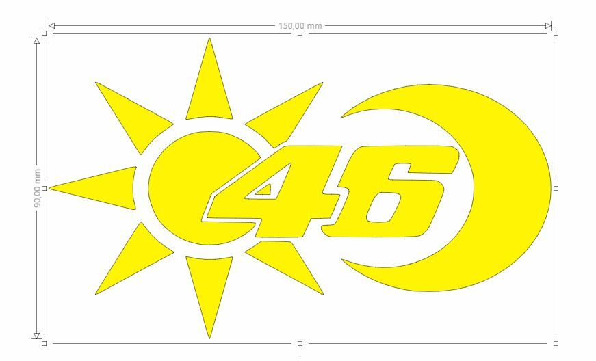 Adesivi Suzuki Gsr 600 Adesivi Vinilici Valentino Rossi VR46 Fluorescenti - Per Moto, Caschi, Auto, 2 Pezzi, Colore Giallo Fluo Moto Valentino Rossi Deagostini - Foto 4