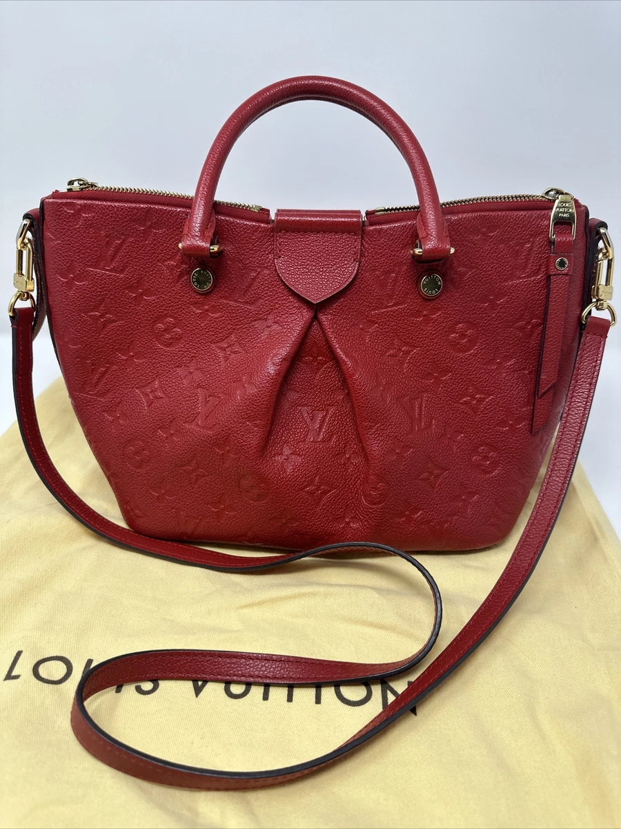 Louis Vuitton Mazarine Handbag Monogram Empreinte Leather PM Red