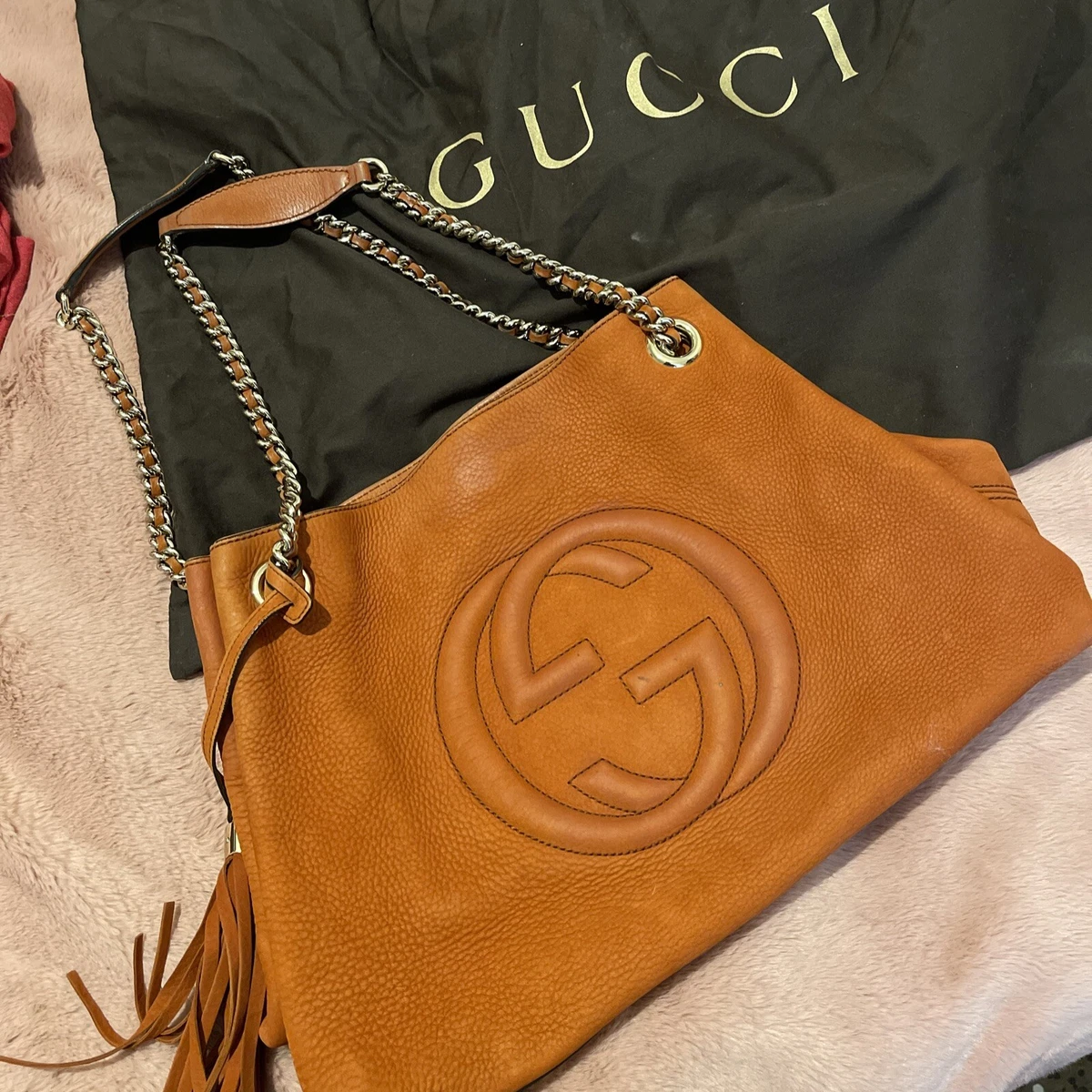 Gucci Soho Chain Bag Orange 100 Genuine Now A Discontinued Bag Limited Edition