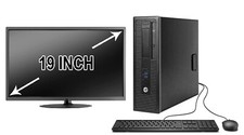 HP OR DELL Desktop PC 8GB 500GB HDD 19" LCD Monitor WiFi Windows 10 Warranty