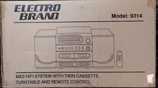 Electro Brand Compact Stereo System with Turntable and Speakers with Remote