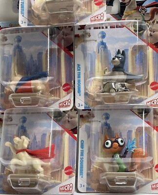 New DC League Of Super Pets Mattel Micro Collection Toy Figures - Lot of 5