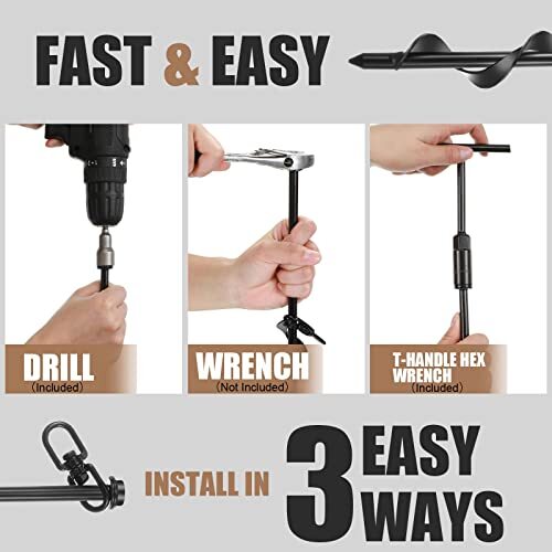 Pcs 12 Inch Ground Anchors Kit Heavy Duty Ground Stakes for Swing Set