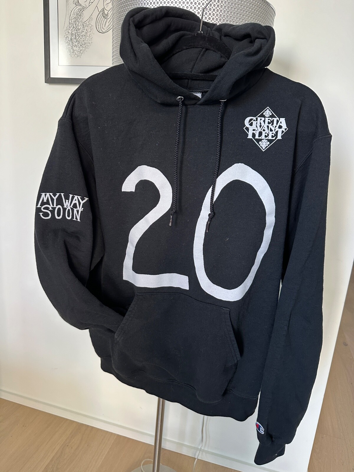 Greta Van Fleet Hoodie Pullover Sz Med by Champion ‘20’ Concert Tour My Way Soon