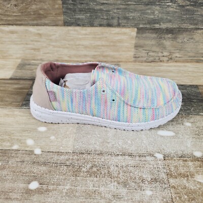 Hey Dude Wendy Stretch Shoes Youth Sz 5 Casual Multicolor Slip-On Sneakers