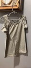 Girls Olive Green Cold Shoulder Shirt Size 7/8 — photo 1