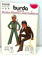 Vintage 1970s Burda Pattern 01315 from BHG Boys Pants Jacket Shirt Lounge Suit 8