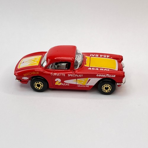 Matchbox 1962 Corvette Red Body Racing Model Car US Market GOLD Wheels Mint - Picture 5 of 7