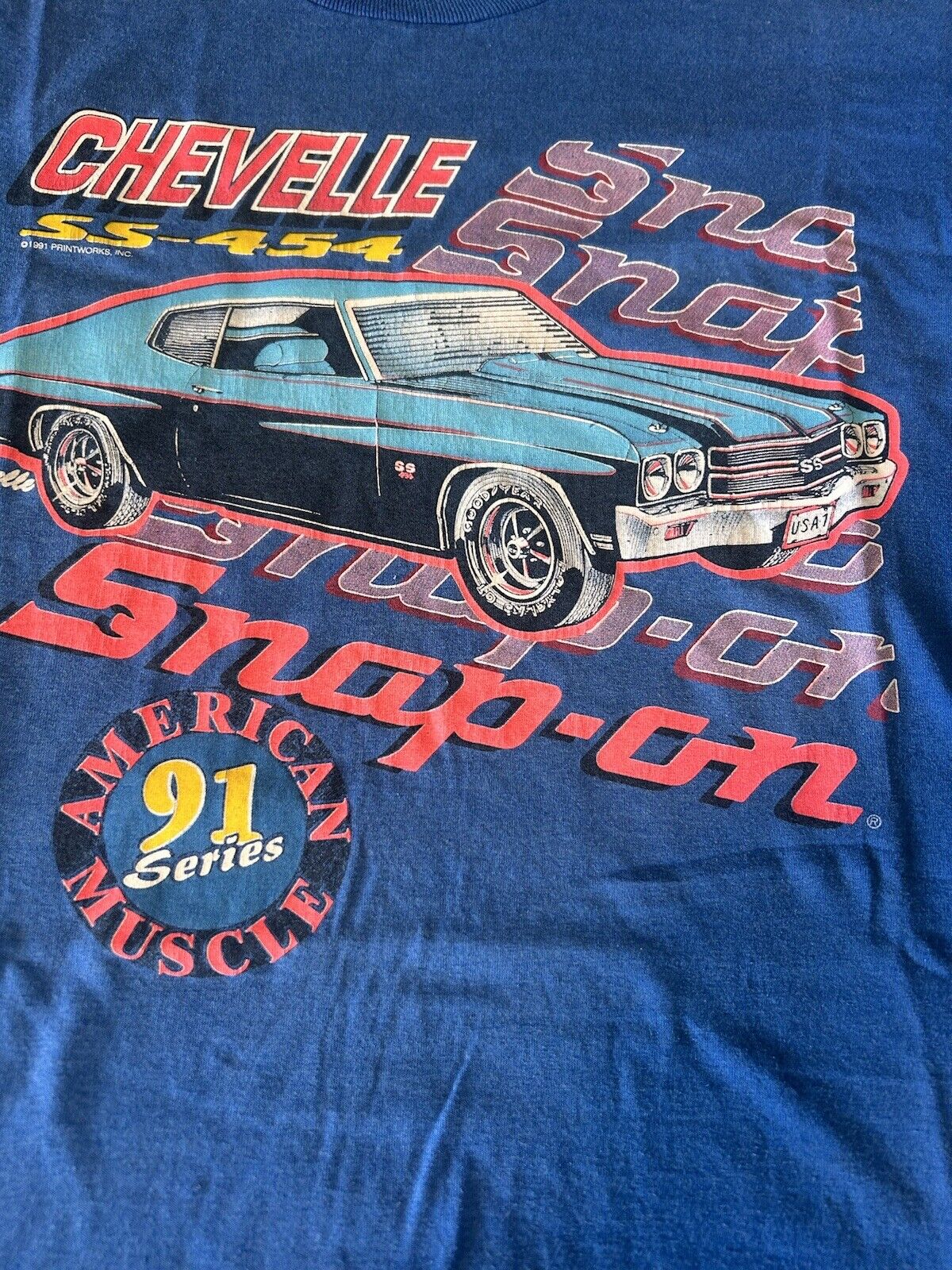 Vintage Chevelle Snap On Shirt 1991 Series Americ… - image 2