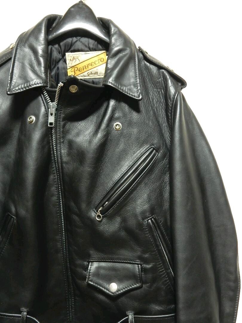 Schott Perfecto Double Leather Riders Jacket Size 36 One Star Made