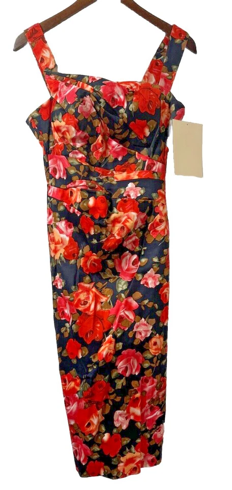 NWT BOSTON PROPER Sleeveless Floral Rose Print Dress with Jacket Size 4 Foto 3 de 4