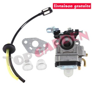 Carburateur 11mm Pour Débroussailleuse 22cc-36cc 2 Temps - Kit Complet Avec Joints Et Tuyaux