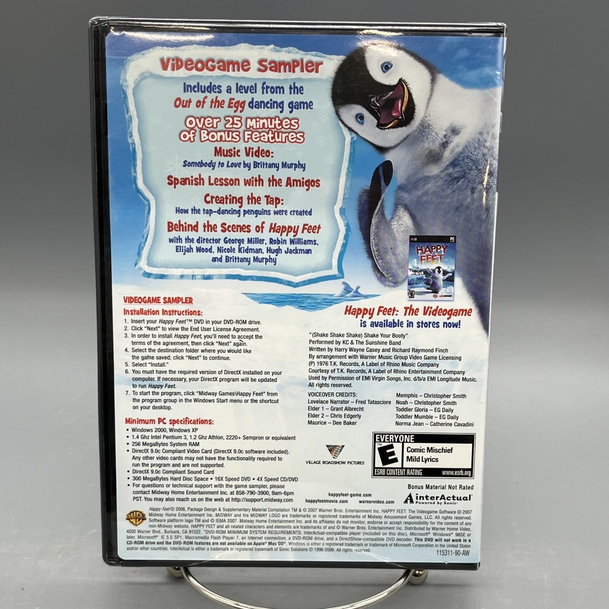 Happy Feet (PC, 2008) Videogame Sampler & Bonus Features, Rated