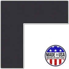 ArtToFrames Custom Black Picture Photo Frame Mat Matting Board
