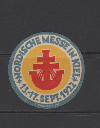 Germany/Kiel 1925 Nordic Trade Fair circular poster stamp/label - Afbeelding 1 van 2