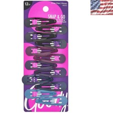 Fashionable 12 Count Contour Snap Clips - Ideal for Everyday Hair Styling