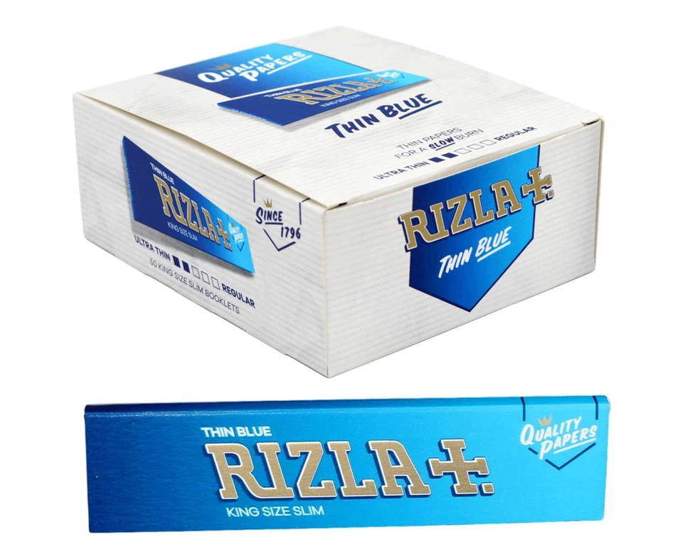 Cartine Rizla Blu Lunghe Blue Confezione Da 50 Libretti